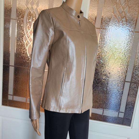 LEATHER CHADWICKS OF BOSTON JACKET - Picture 5 of 13